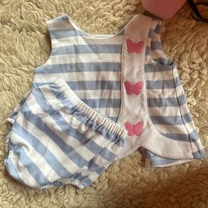 TBBC Tilly Snap Bloomer Set - Butterfly Appliqué